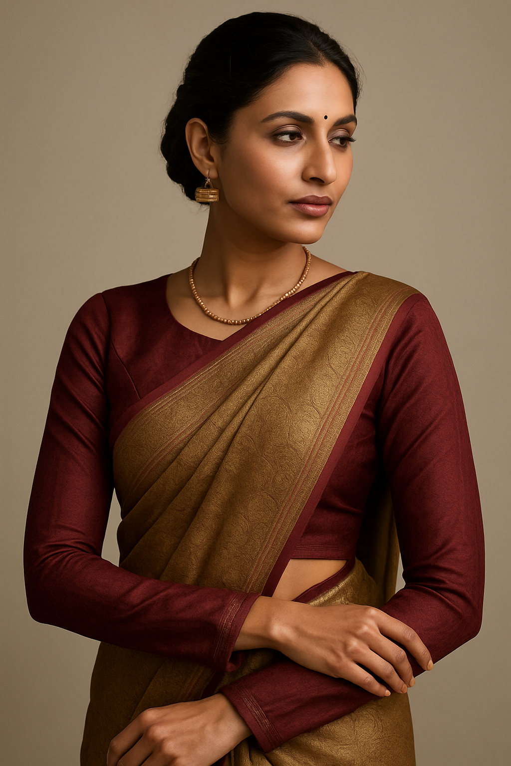 AI Generated - Three-Quarter/Full Sleeve Blouse