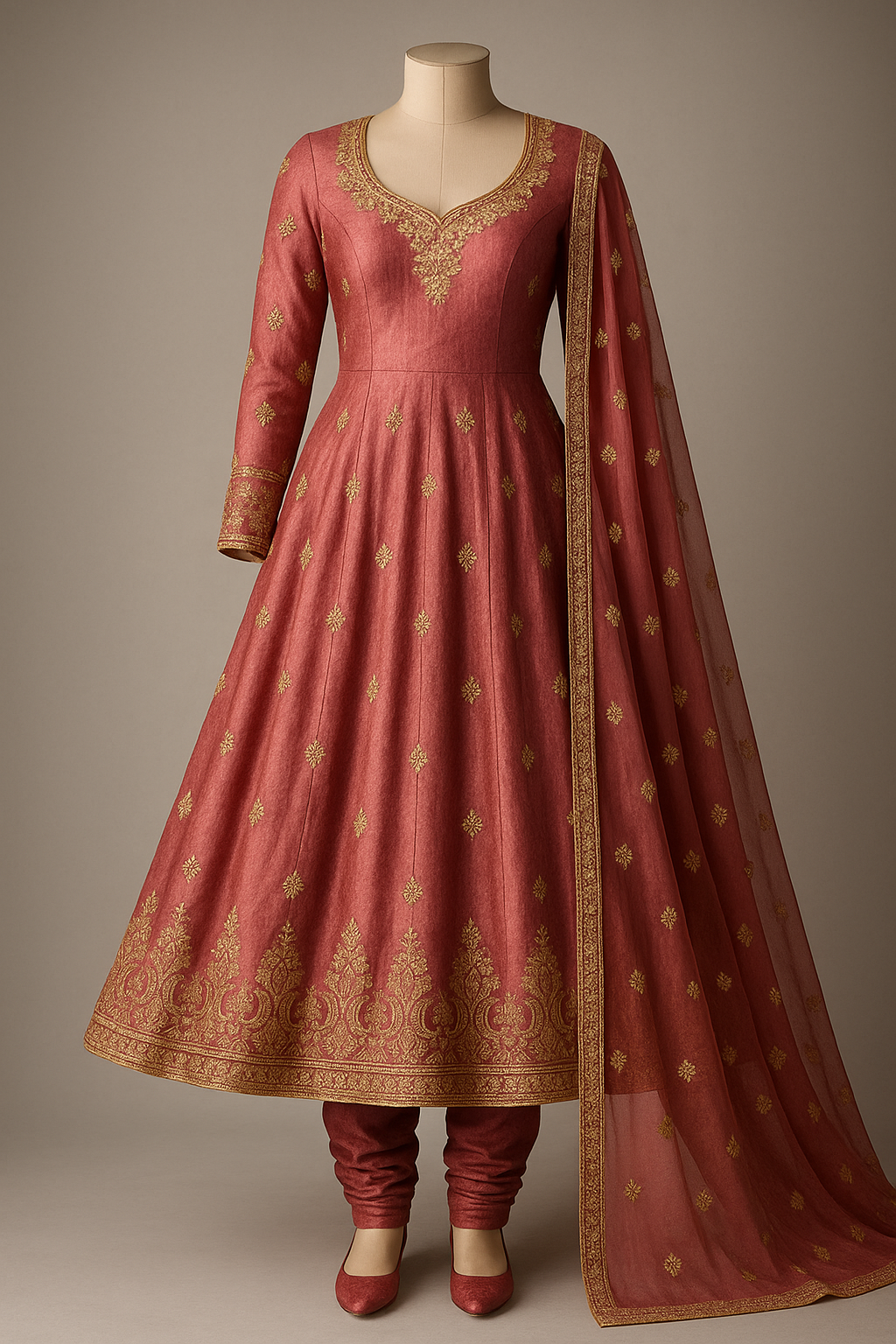 AI Generated - Anarkali Suit (3-piece)