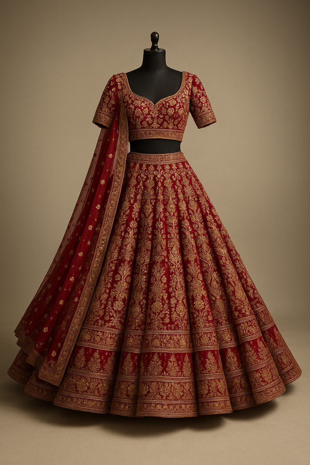 AI Generated - Heavy Bridal Lehenga Stitching