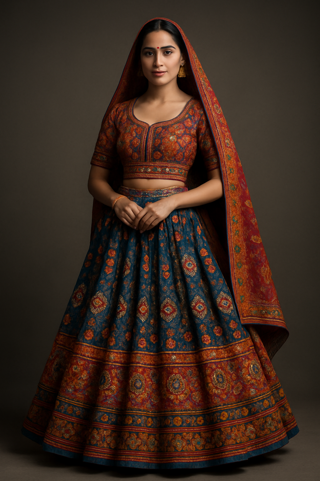 AI Generated - Ghagra-Choli (Rajasthani Style)