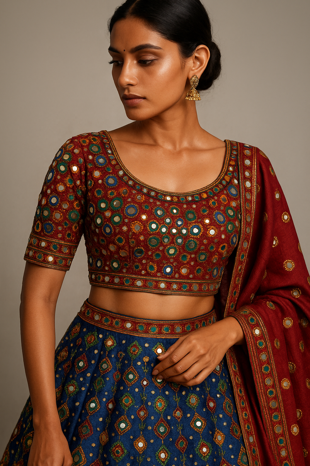 AI Generated - Mirror Work (Rajasthani/Gujarati)