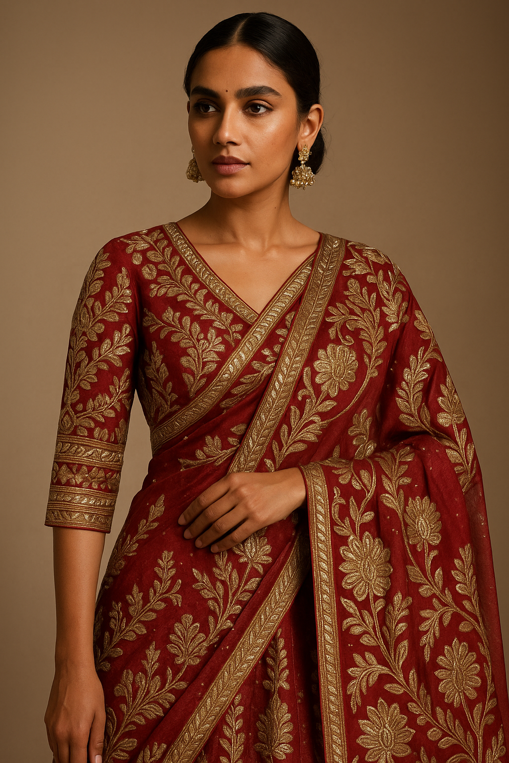 AI Generated - Gota Patti Work (Ribbon Embroidery)