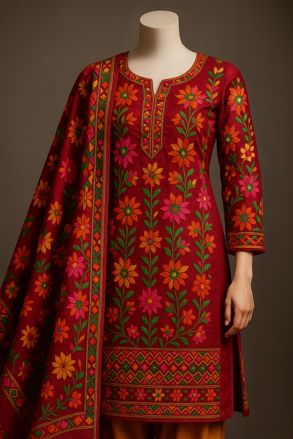 AI Generated - Phulkari (Punjabi Embroidery)