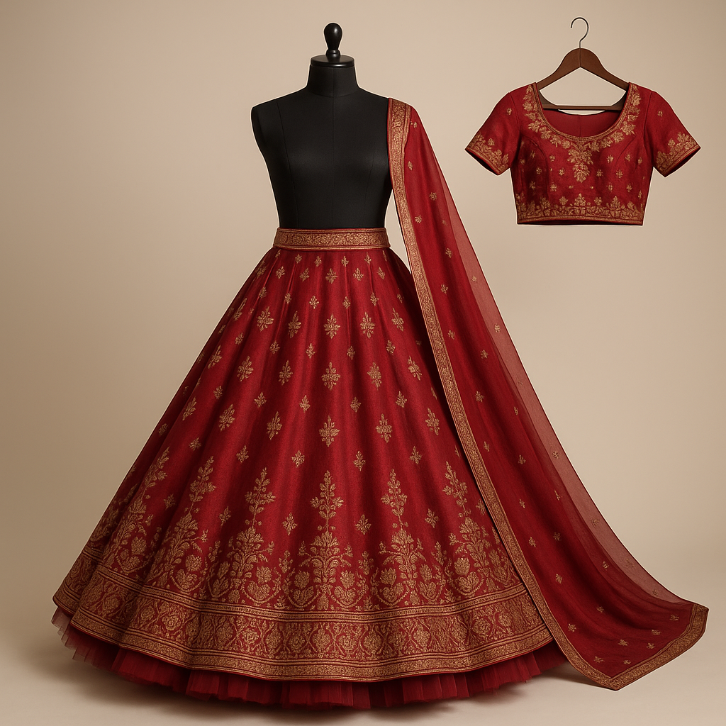 AI Generated - Lehenga with Can-Can/Multiple Linings