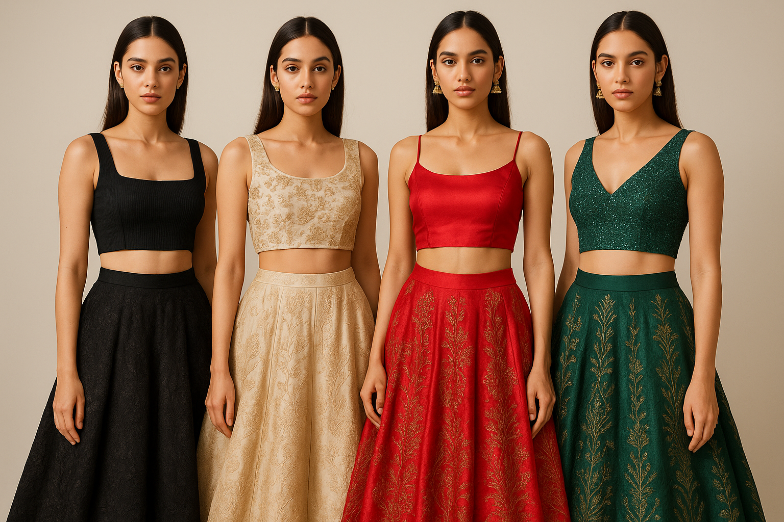 AI Generated - Crop Tops with Traditional Bottoms