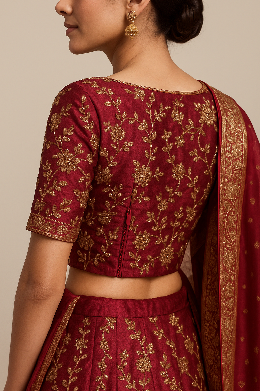 AI Generated - Side/Back Zip Insertion