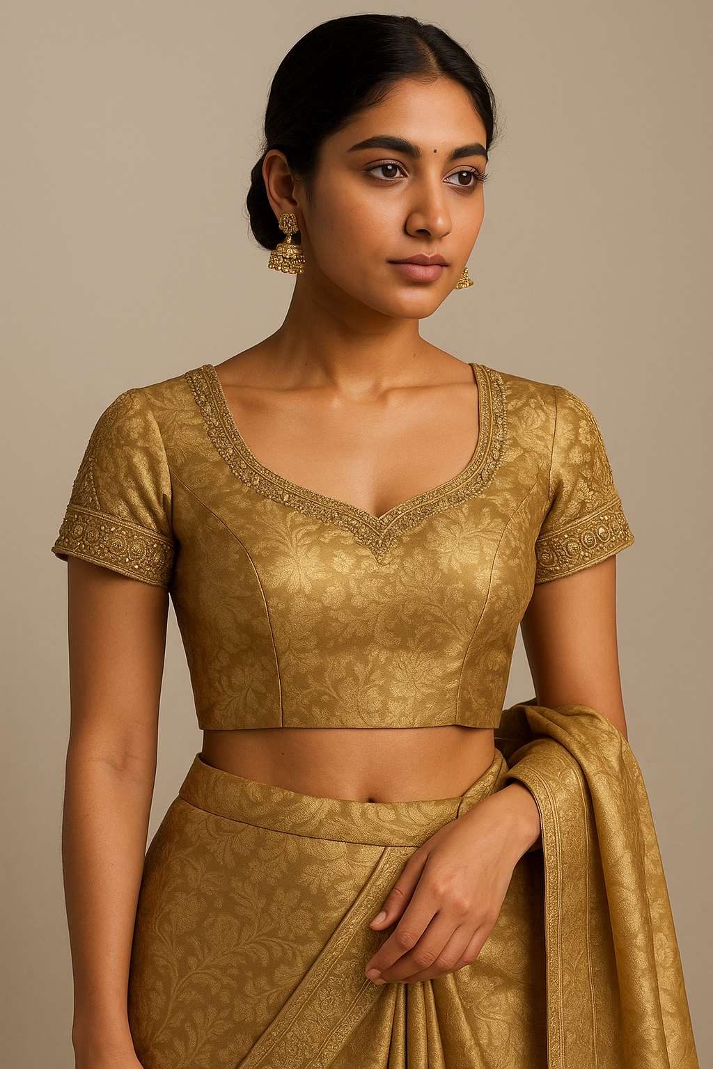 AI Generated - Cap Sleeve/Short Sleeve Blouse