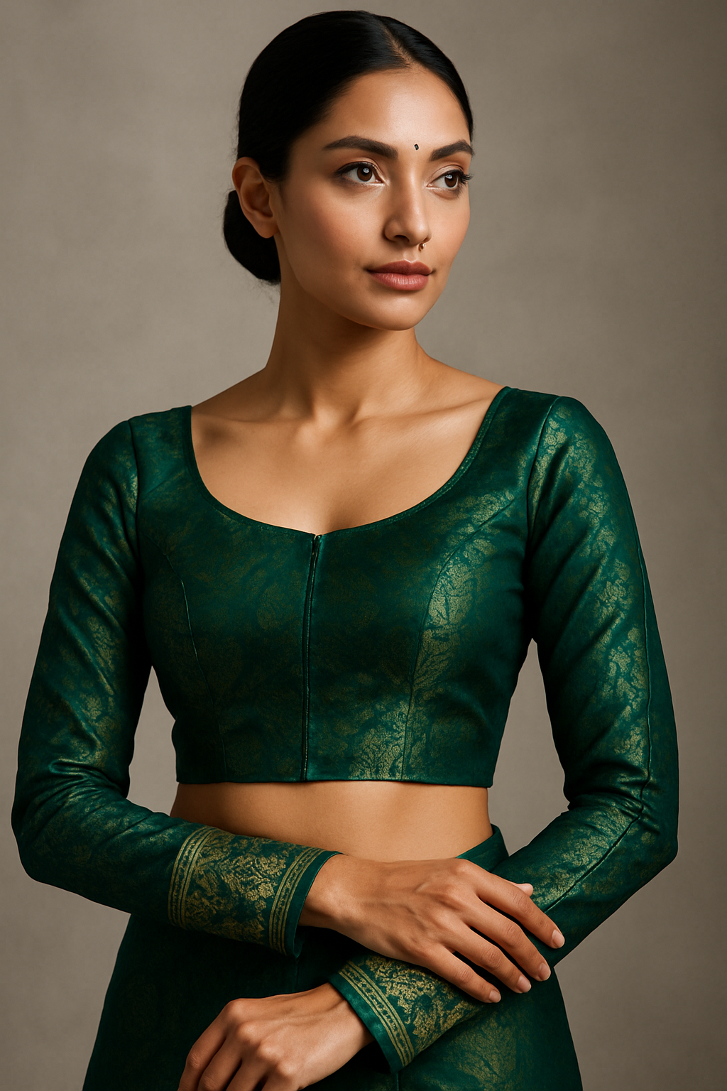 AI Generated - Three-Quarter/Full Sleeve Blouse