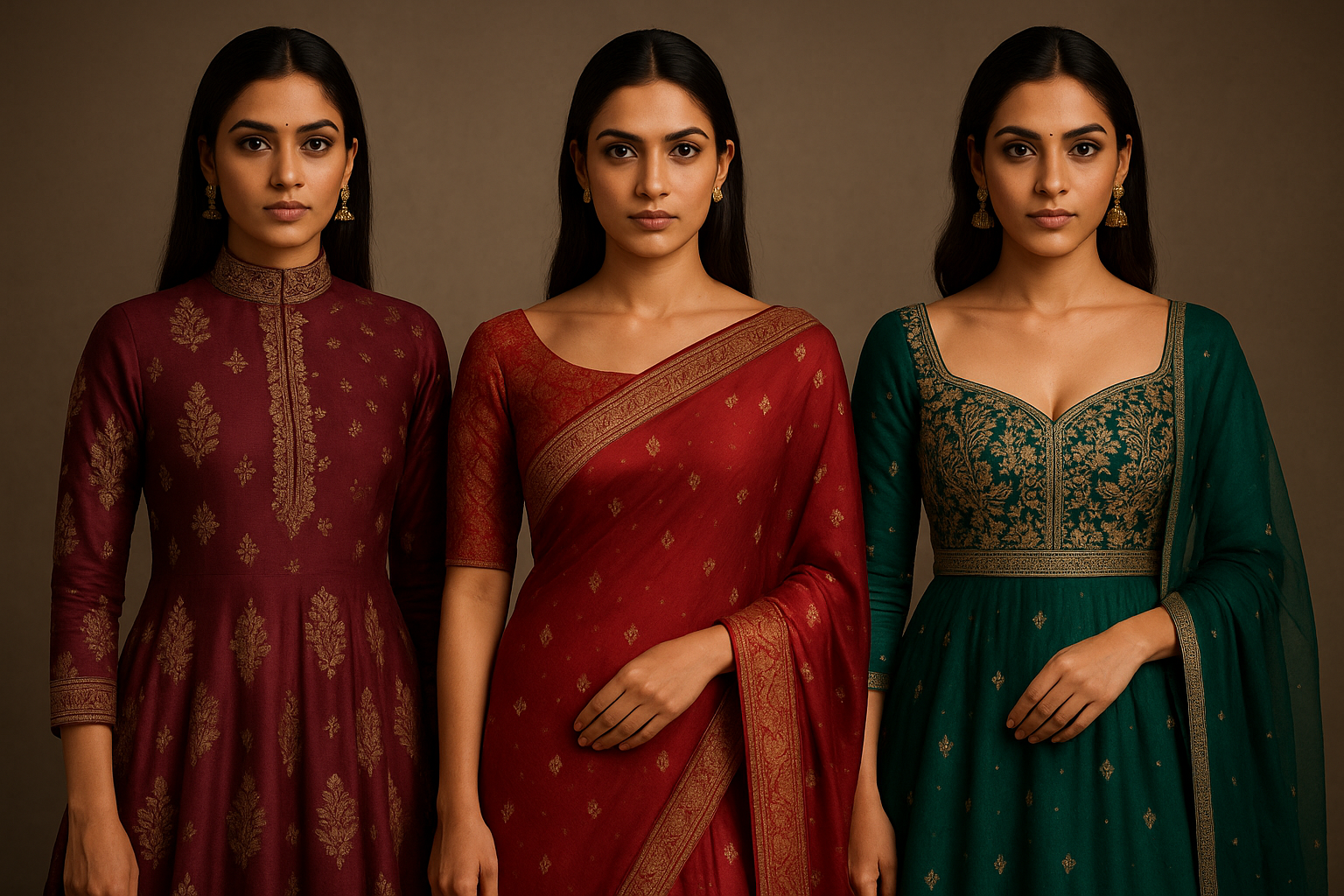 AI Generated - High Neck/Boat Neck/Sweetheart Neck Designs