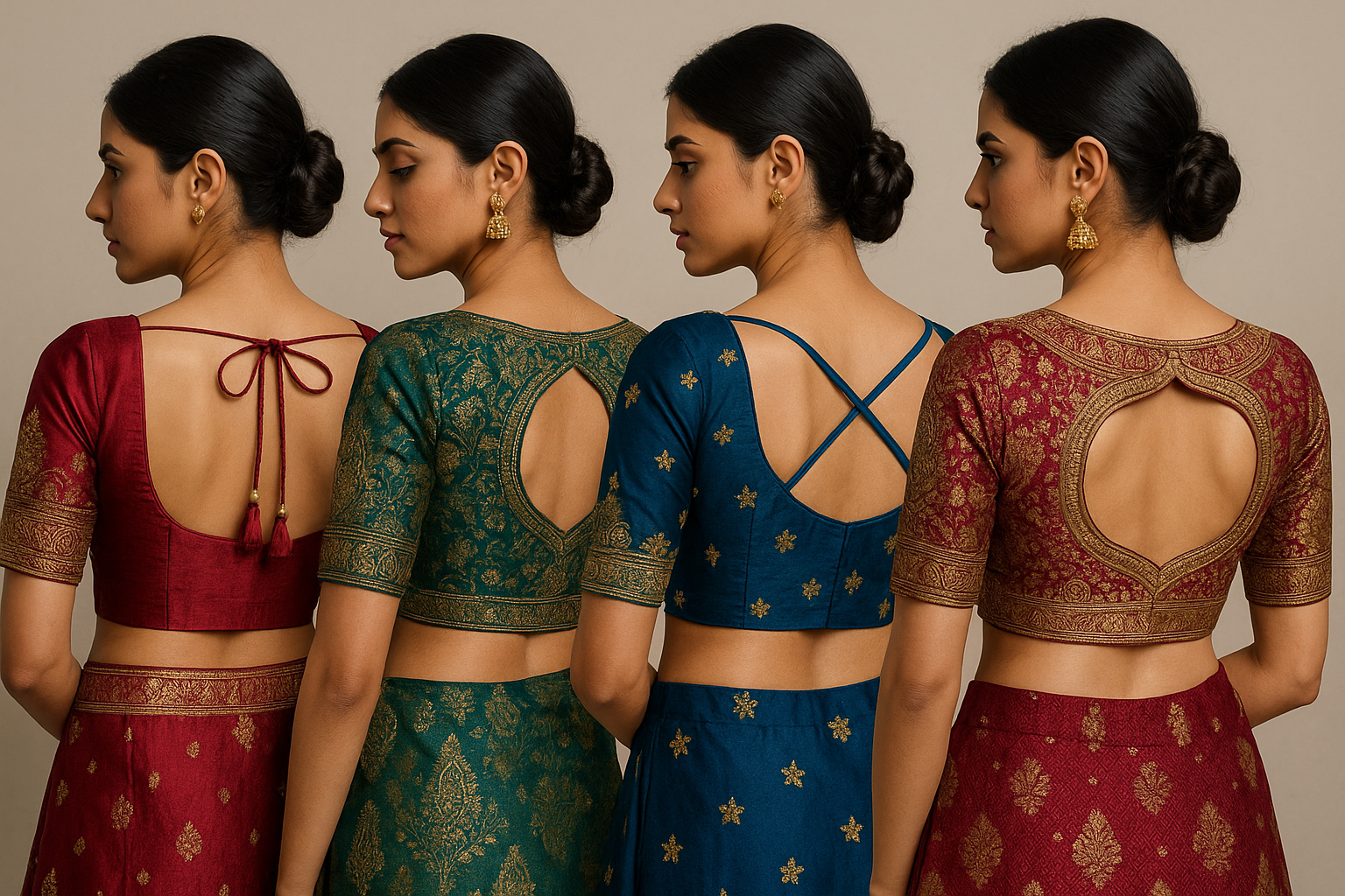 AI Generated - Designer Back Neck Patterns