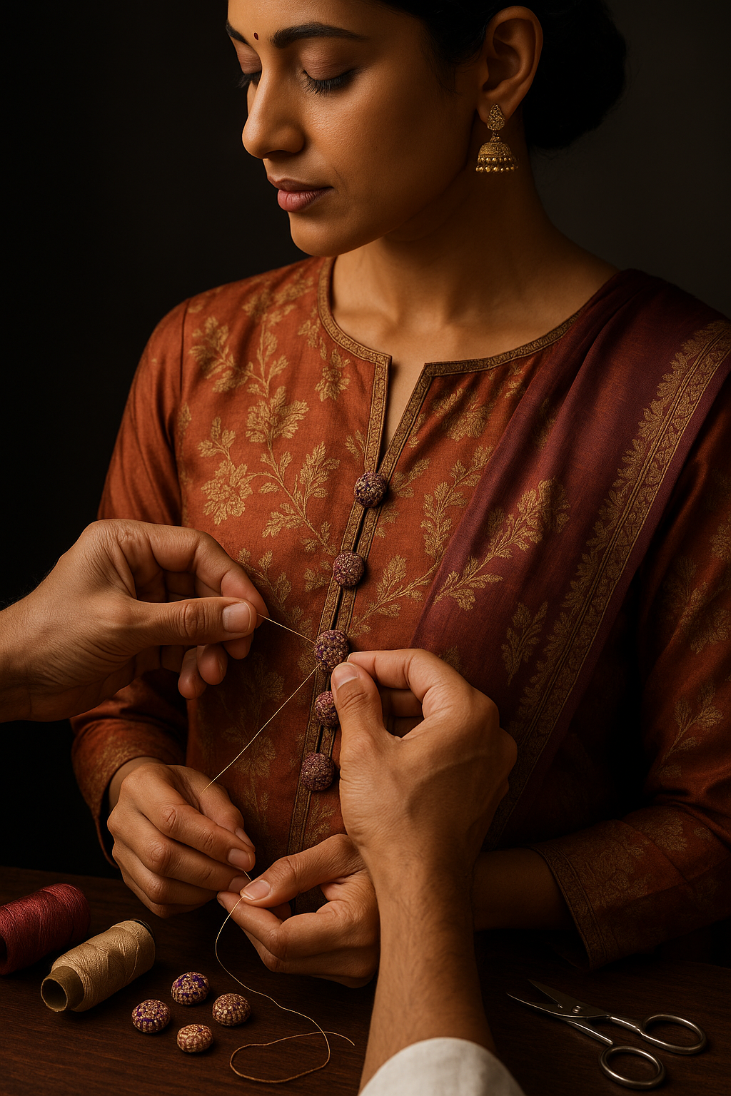 AI Generated - Button Making and Attachment