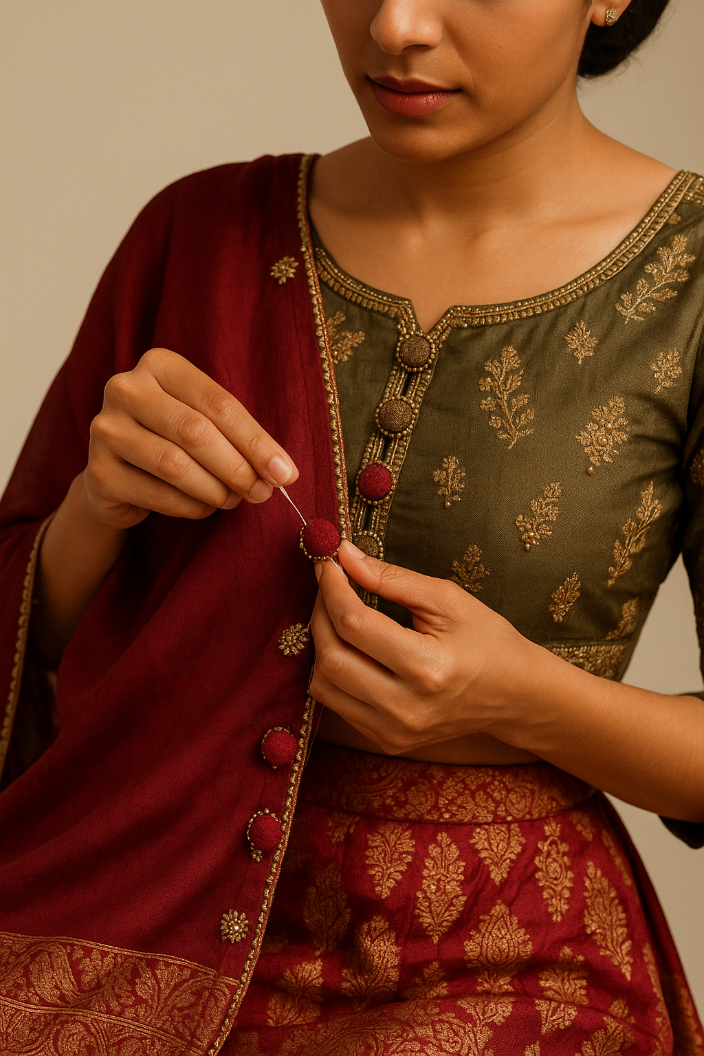 AI Generated - Button Making and Attachment