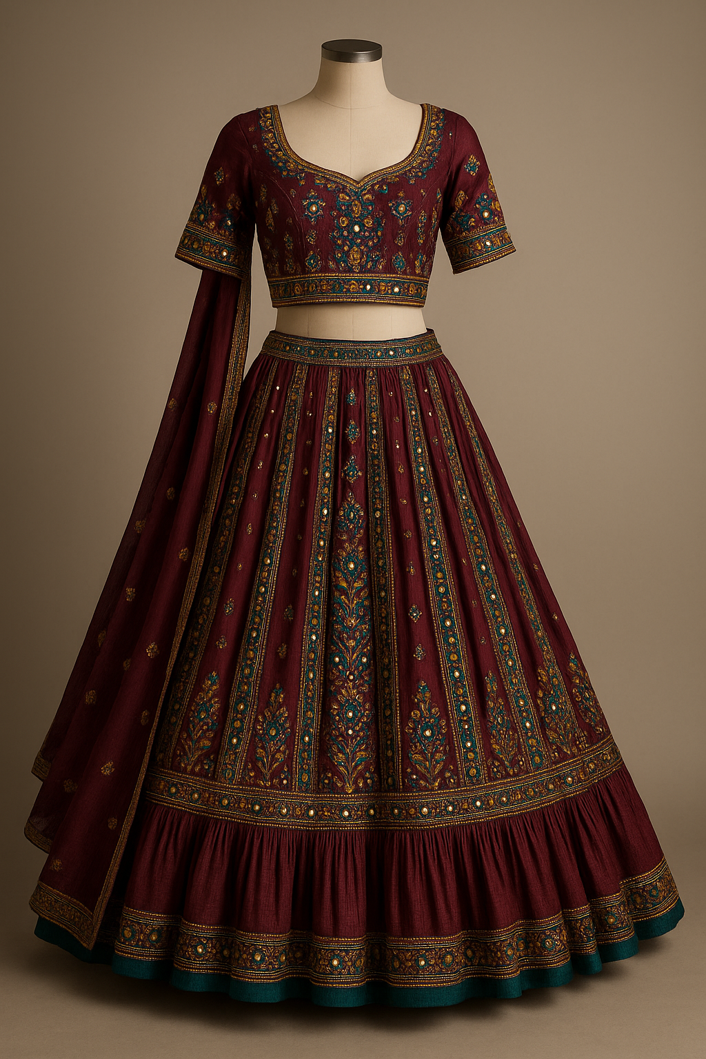 AI Generated - Ghagra-Choli (Rajasthani Style)