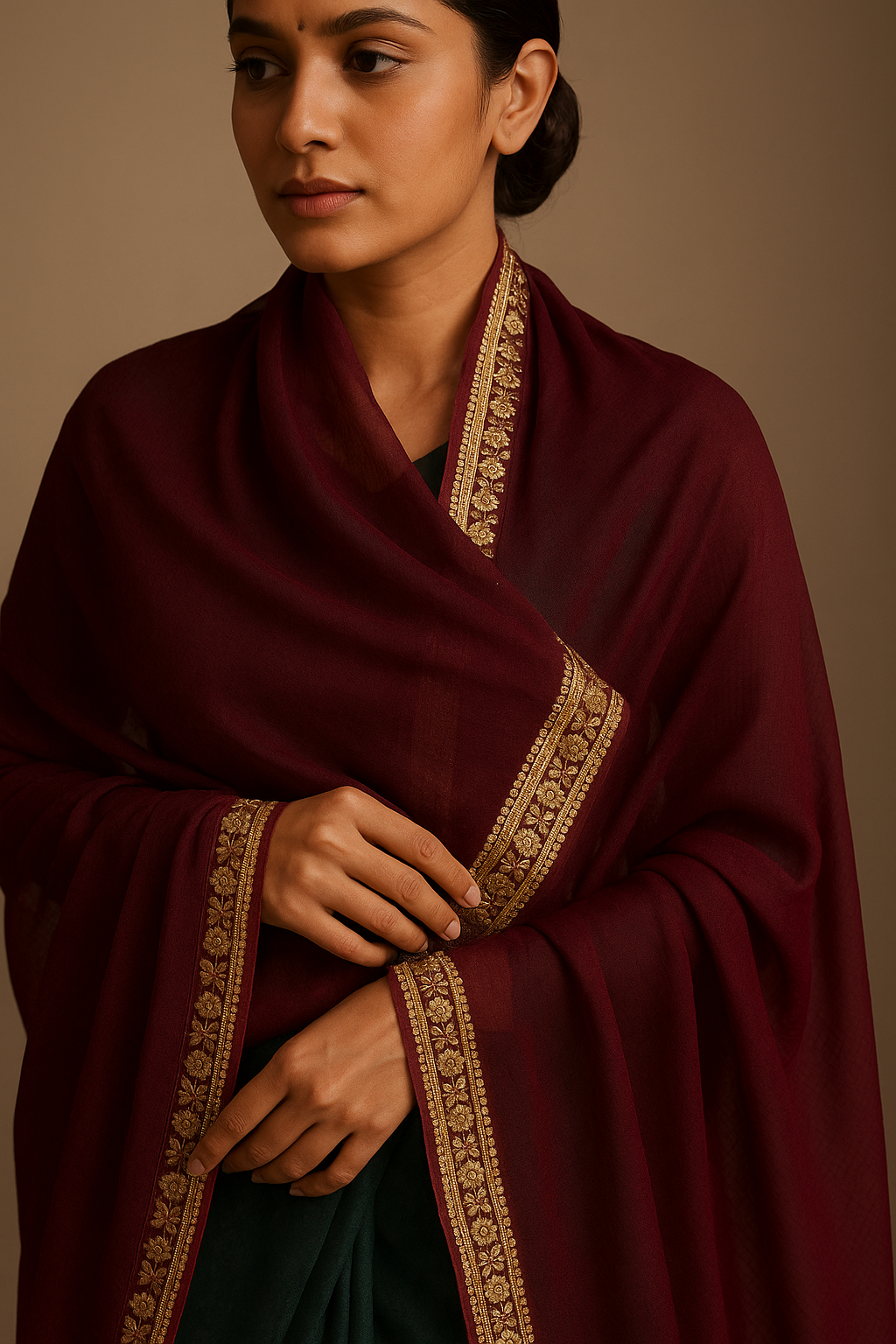 AI Generated - Dupatta Edging/Fall