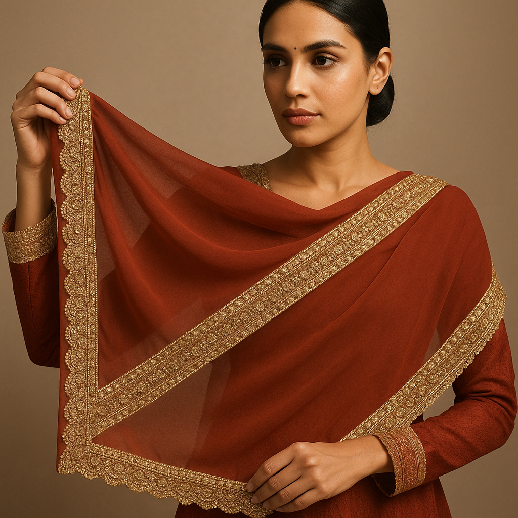 AI Generated - Dupatta Edging/Fall