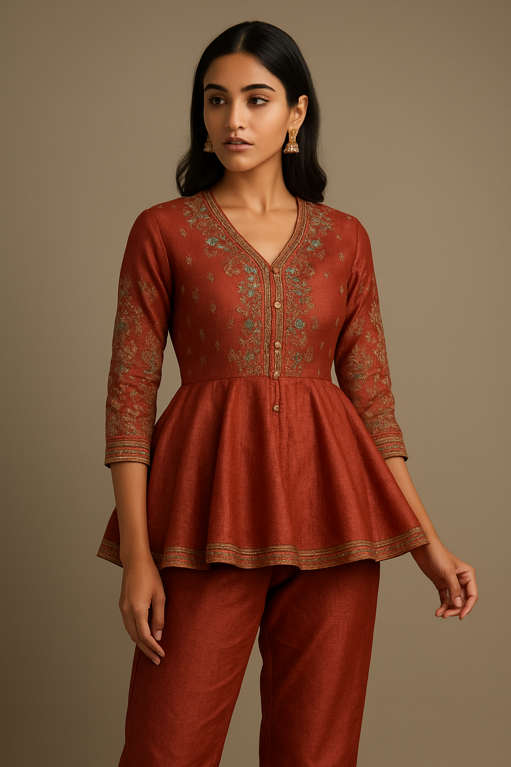 AI Generated - Peplum Style Kurtis