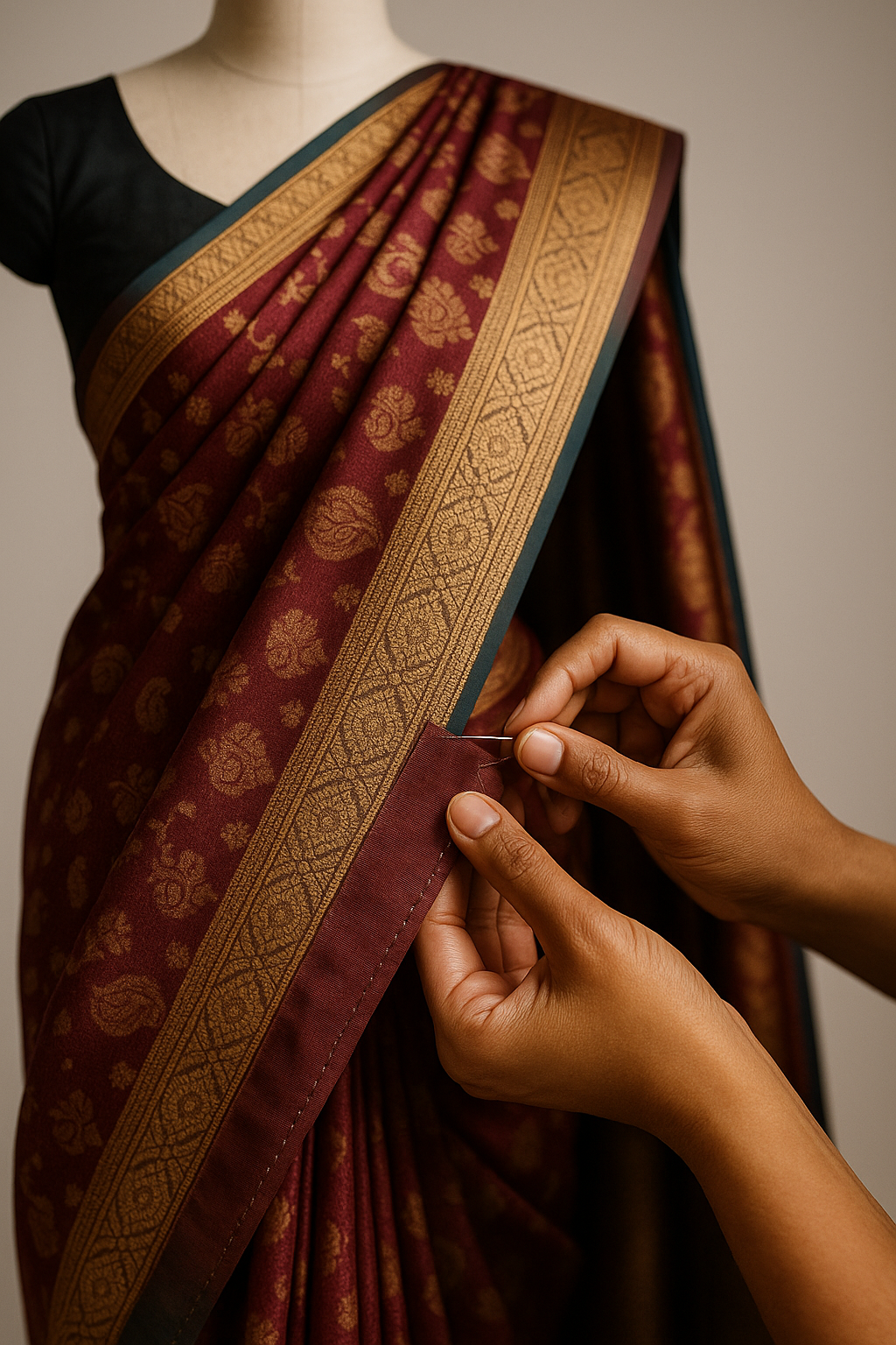 AI Generated - Saree Fall Stitching