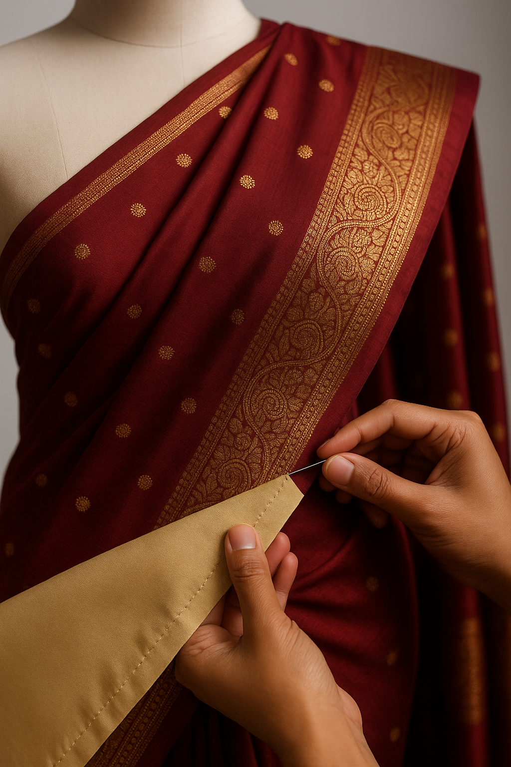 AI Generated - Saree Fall Stitching