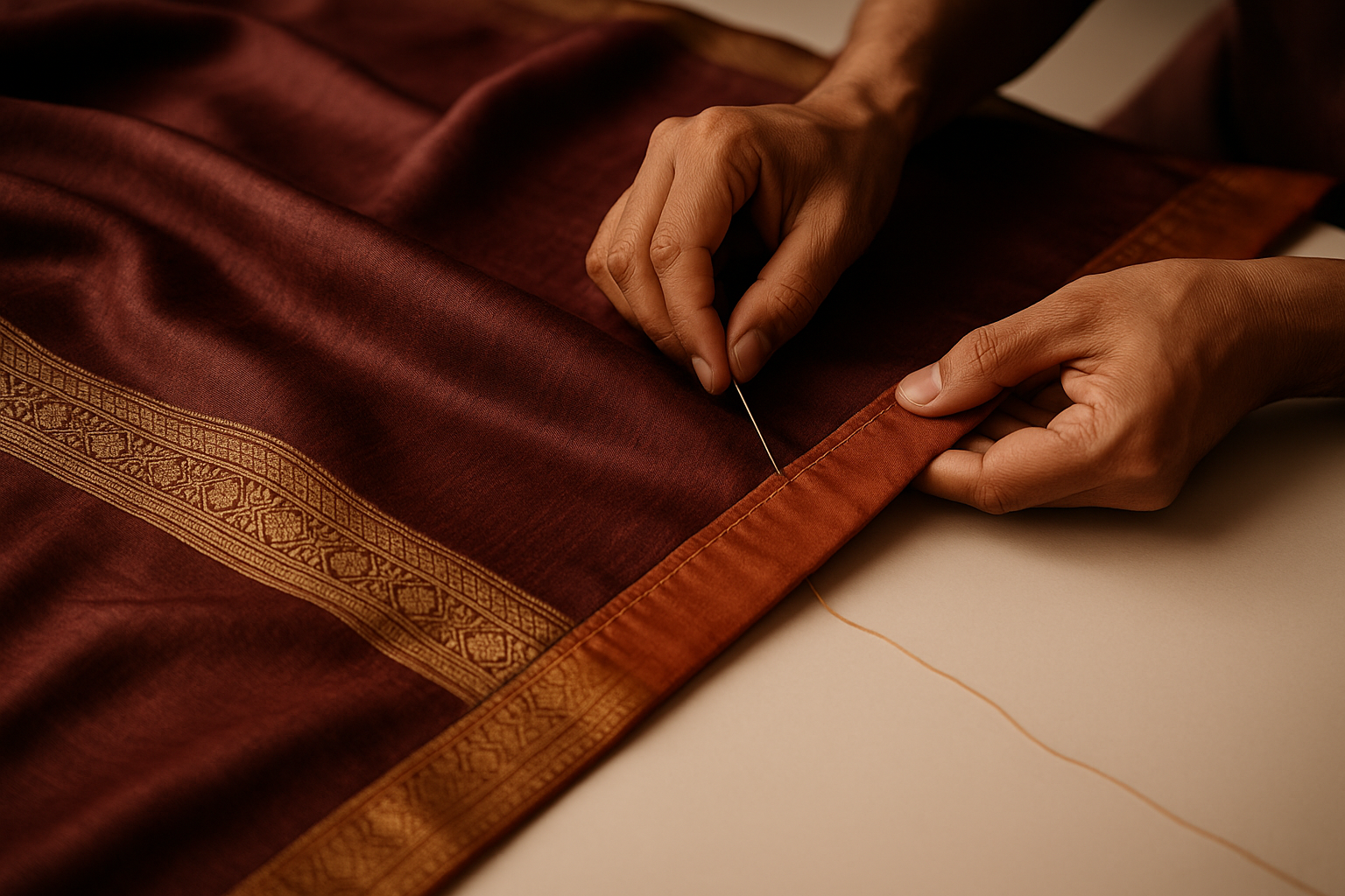 AI Generated - Saree Fall Stitching