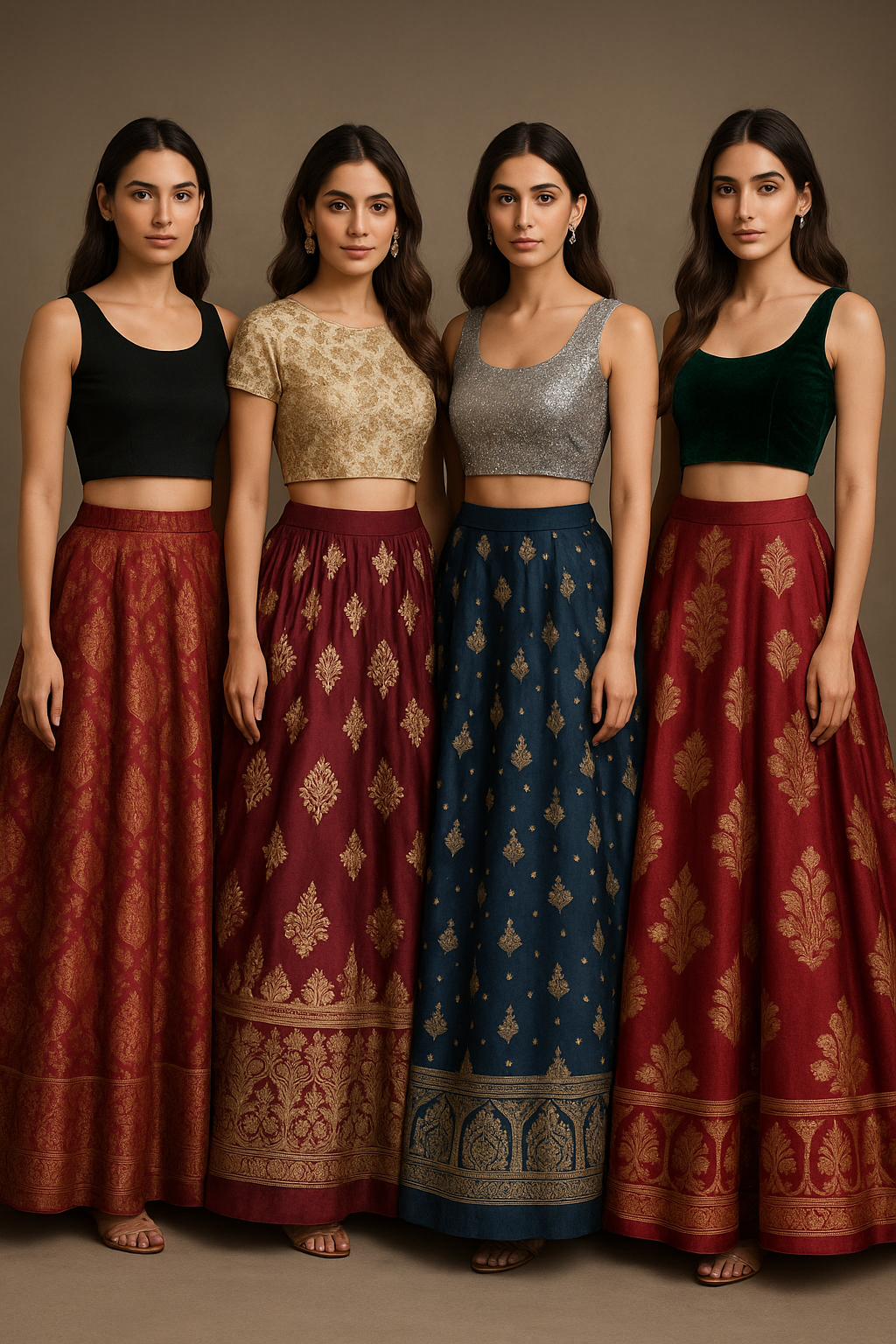 AI Generated - Crop Tops with Traditional Bottoms