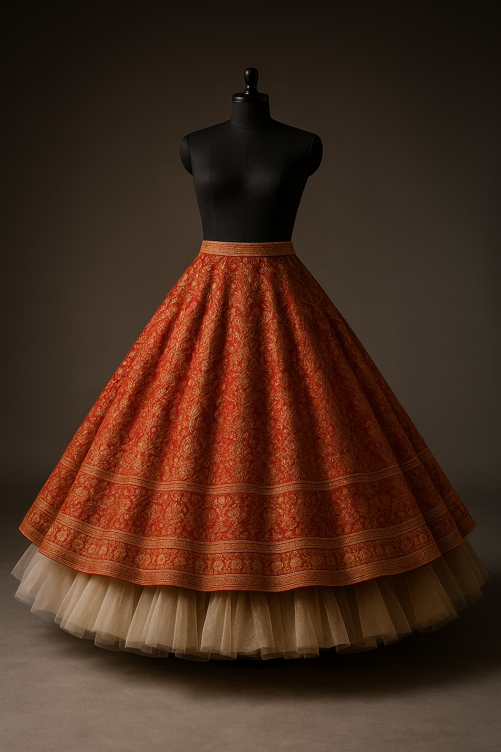 AI Generated - Lehenga with Can-Can/Multiple Linings