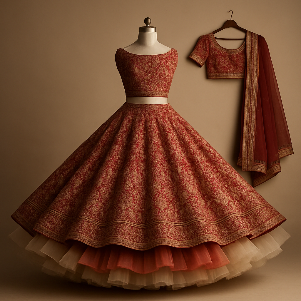 AI Generated - Lehenga with Can-Can/Multiple Linings