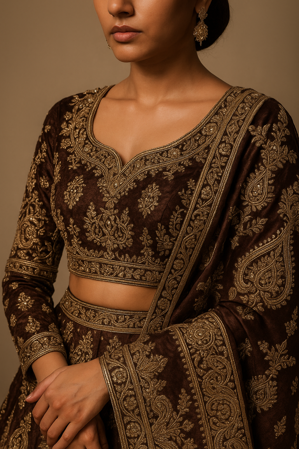 AI Generated - Zardozi (Heavy Metallic Embroidery)