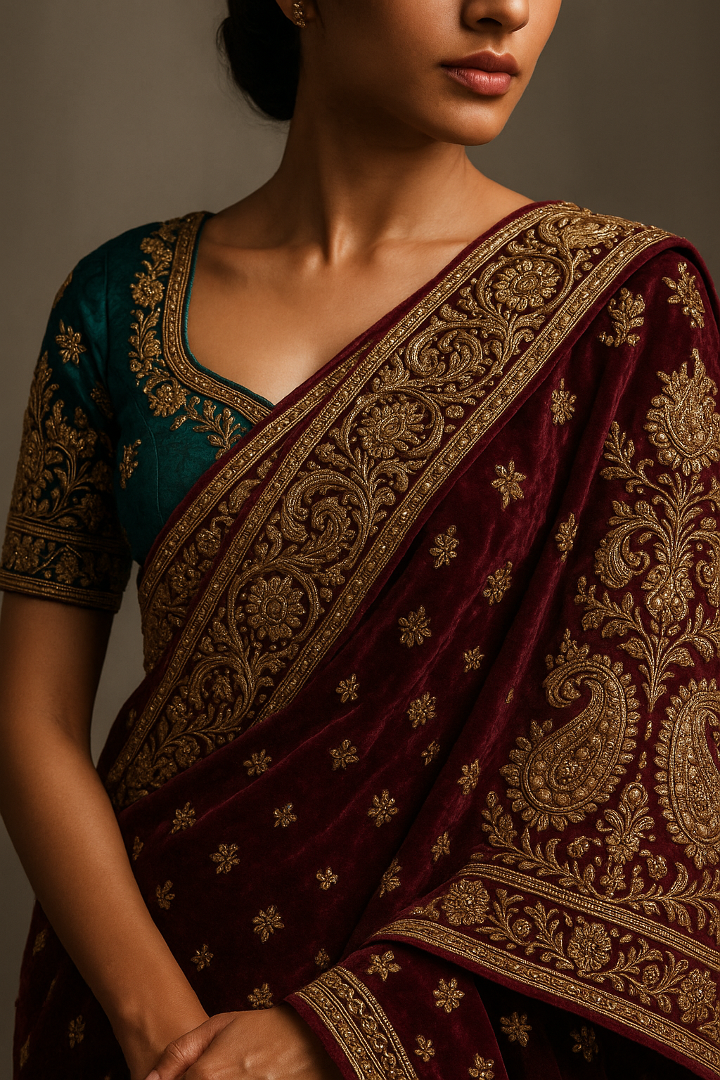 AI Generated - Zardozi (Heavy Metallic Embroidery)