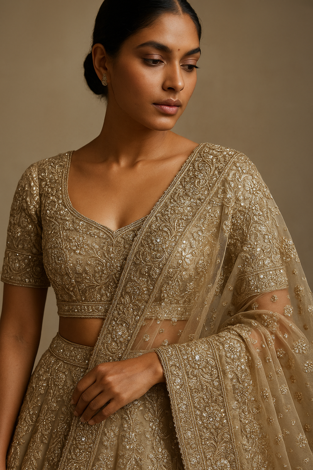 AI Generated - Zardozi (Heavy Metallic Embroidery)