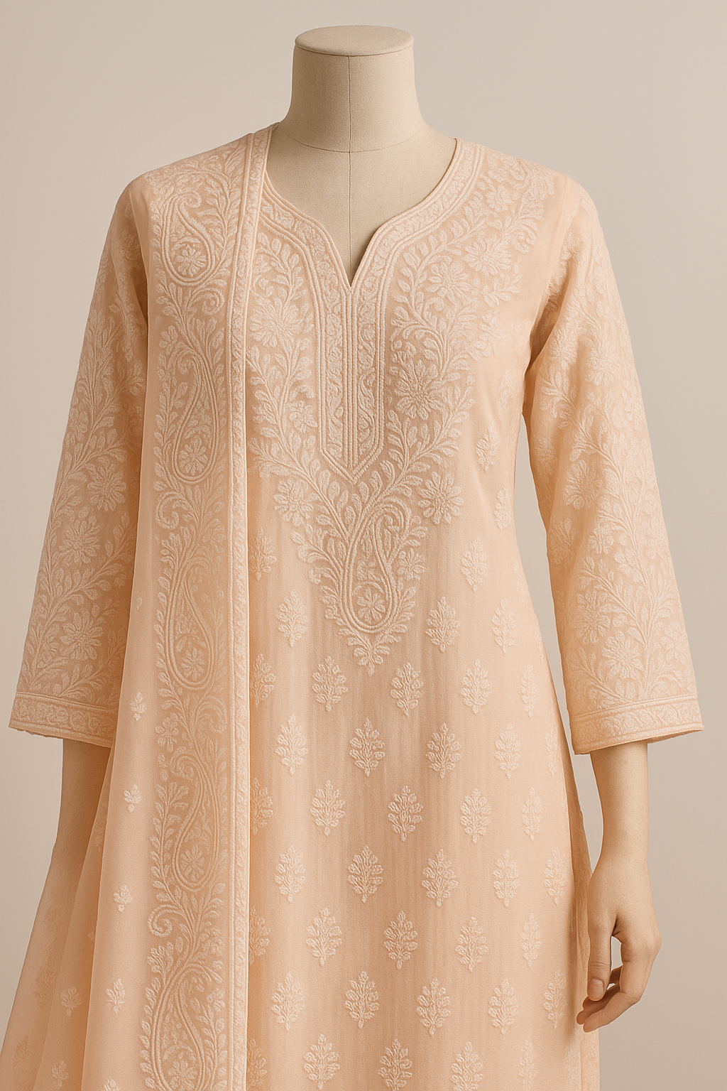 AI Generated - Chikankari (Lucknowi Embroidery)