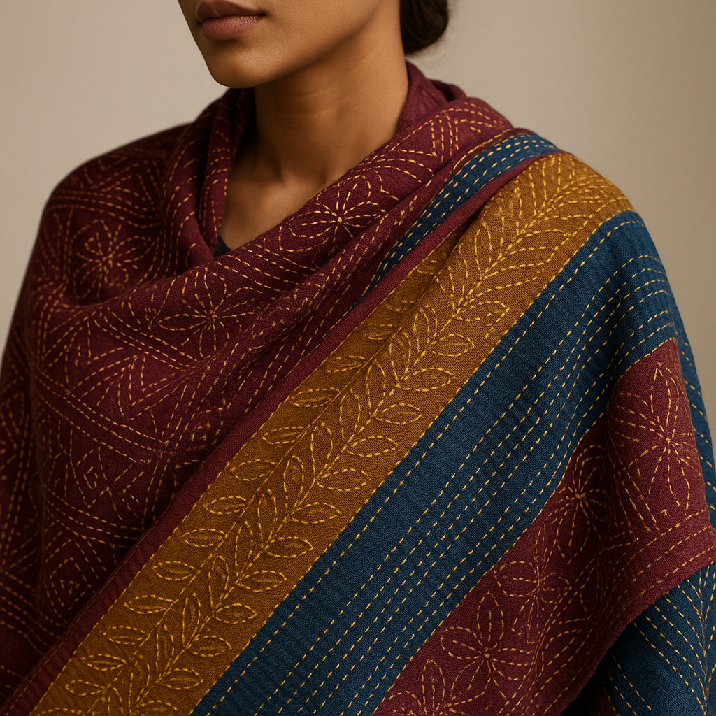 AI Generated - Kantha Work (Bengali Running Stitch)