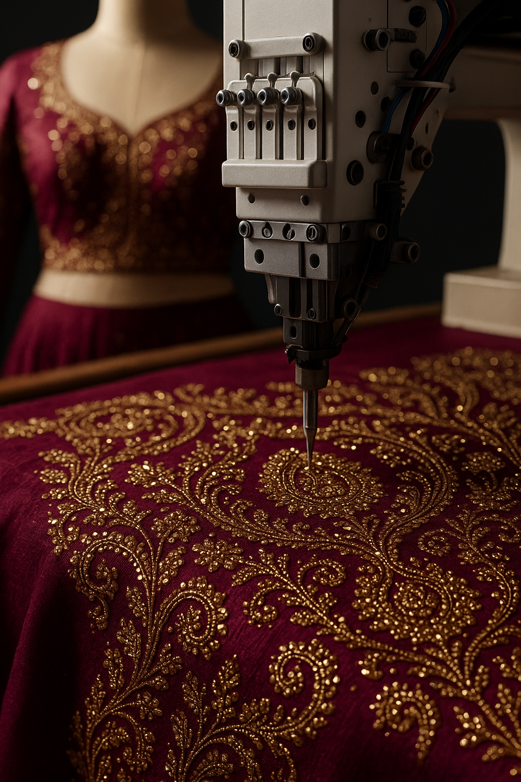 AI Generated - Sequin and Bead Work (Machine)