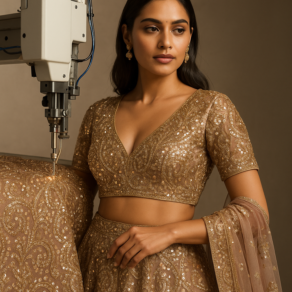 AI Generated - Sequin and Bead Work (Machine)