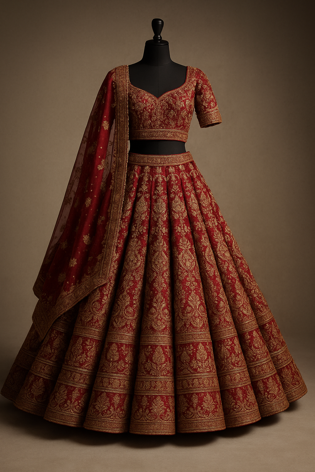 AI Generated - Heavy Bridal Lehenga Stitching