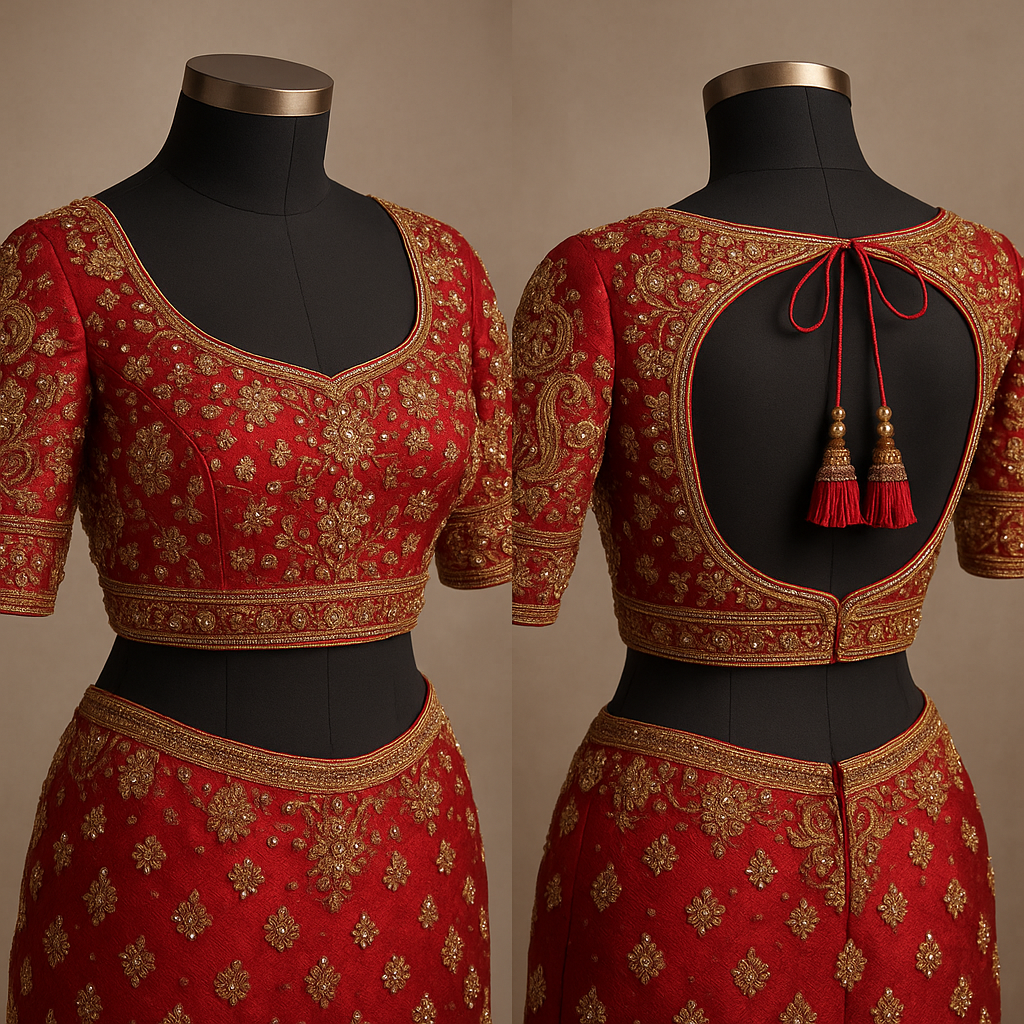 AI Generated - Wedding Saree Blouse with Intricate Designs