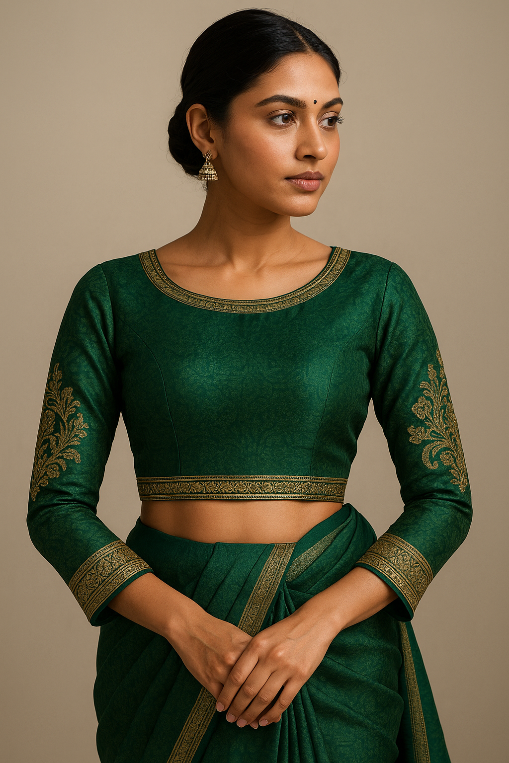 AI Generated - Three-Quarter/Full Sleeve Blouse