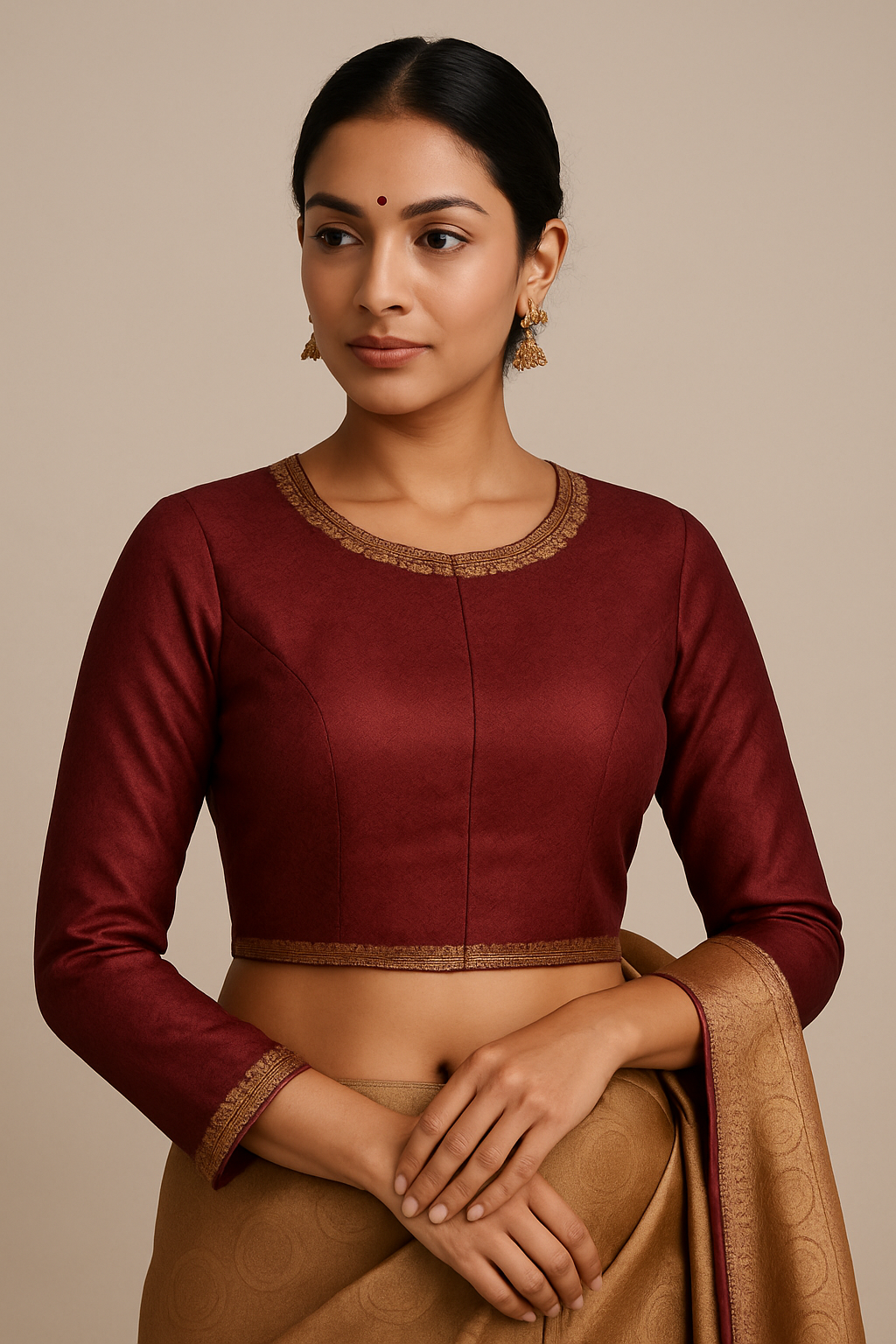 AI Generated - Three-Quarter/Full Sleeve Blouse