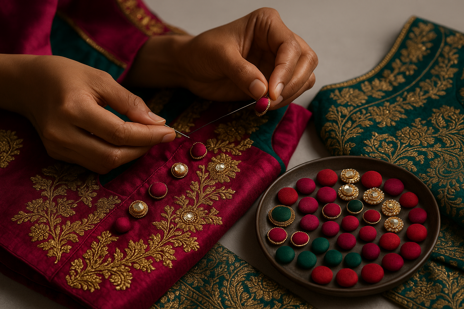 AI Generated - Button Making and Attachment