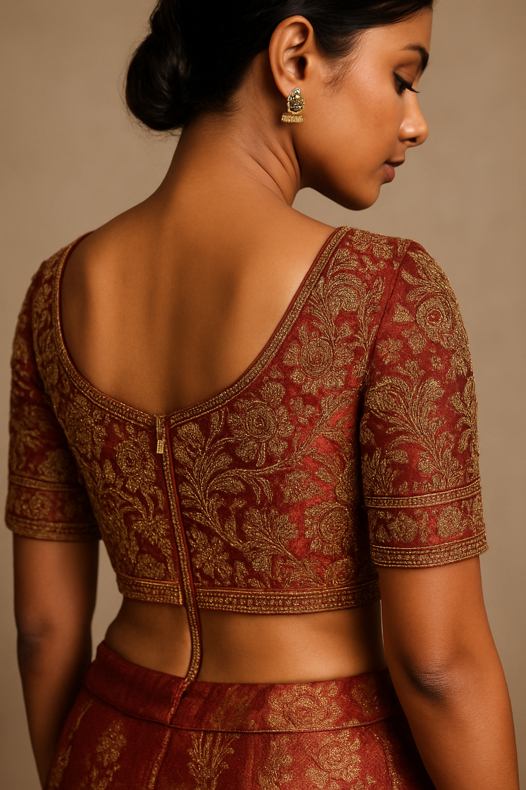 AI Generated - Side/Back Zip Insertion