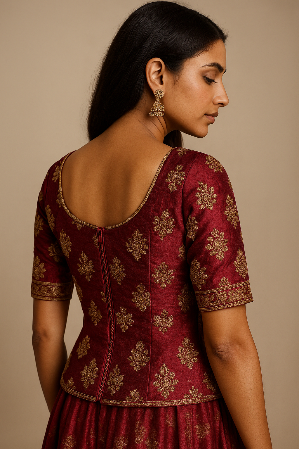 AI Generated - Side/Back Zip Insertion