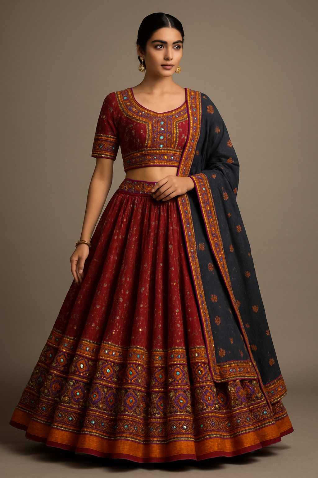 AI Generated - Ghagra-Choli (Rajasthani Style)