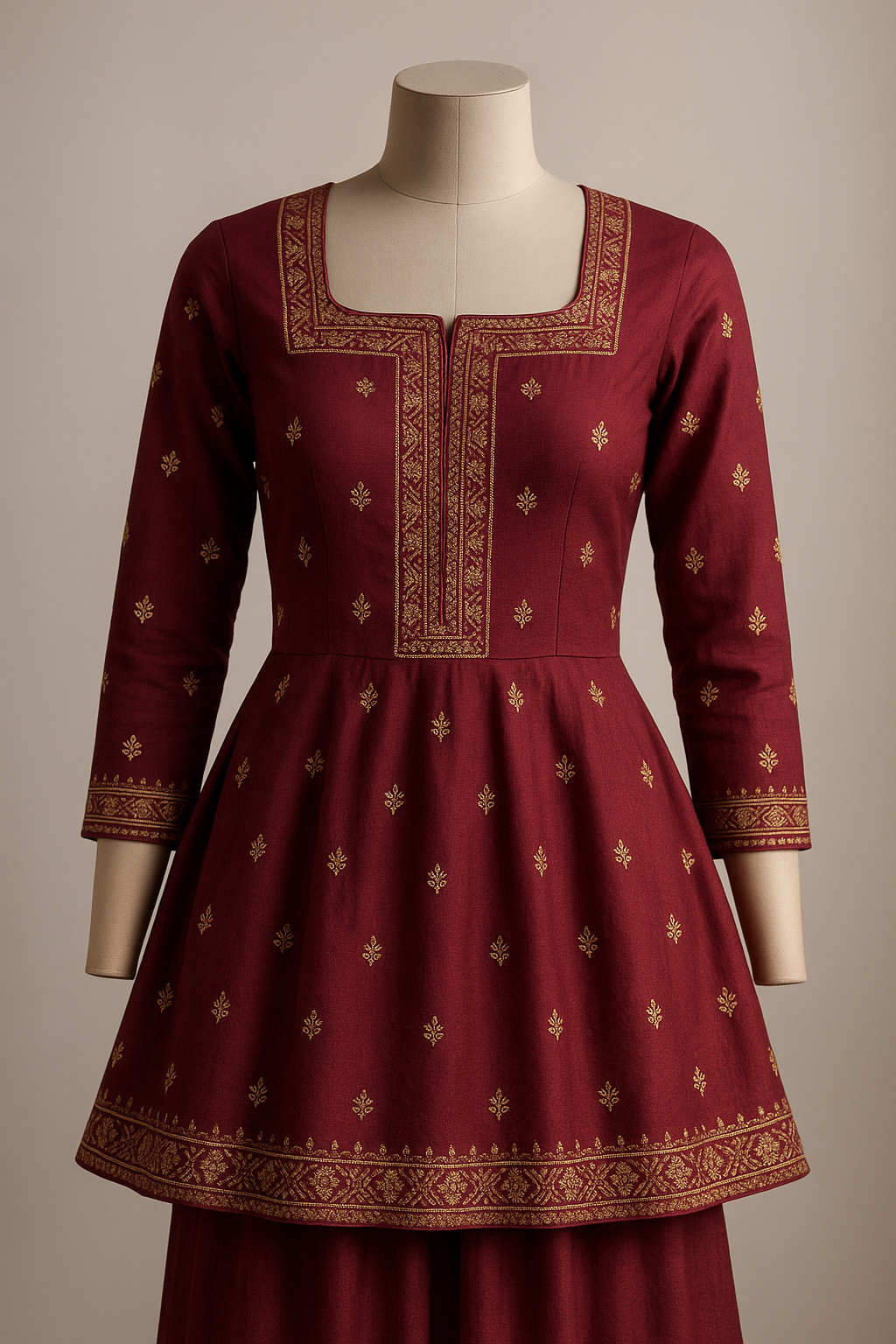 AI Generated - Peplum Style Kurtis