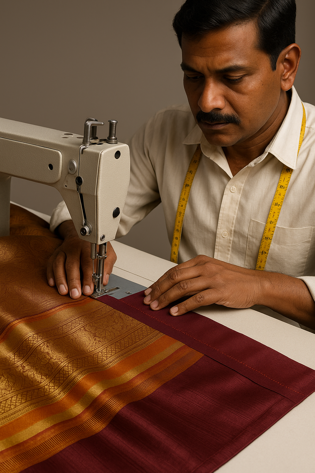 AI Generated - Saree Fall Stitching