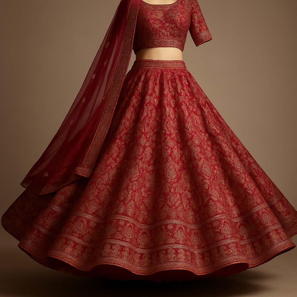 AI Generated - Lehenga with Can-Can/Multiple Linings