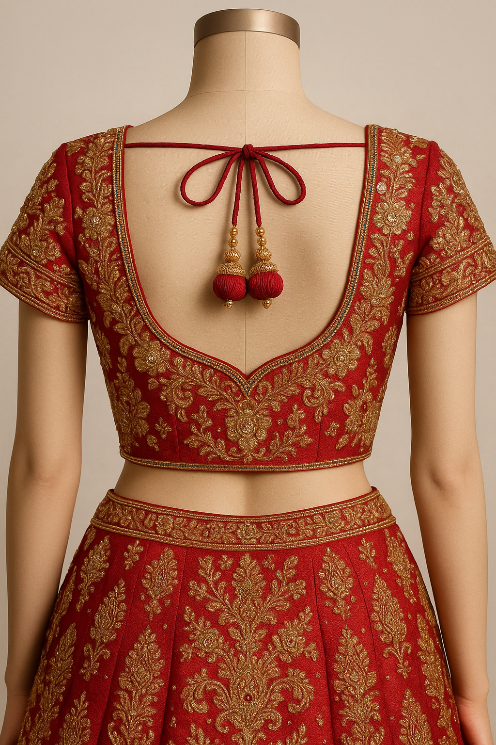 AI Generated - Wedding Saree Blouse with Intricate Designs
