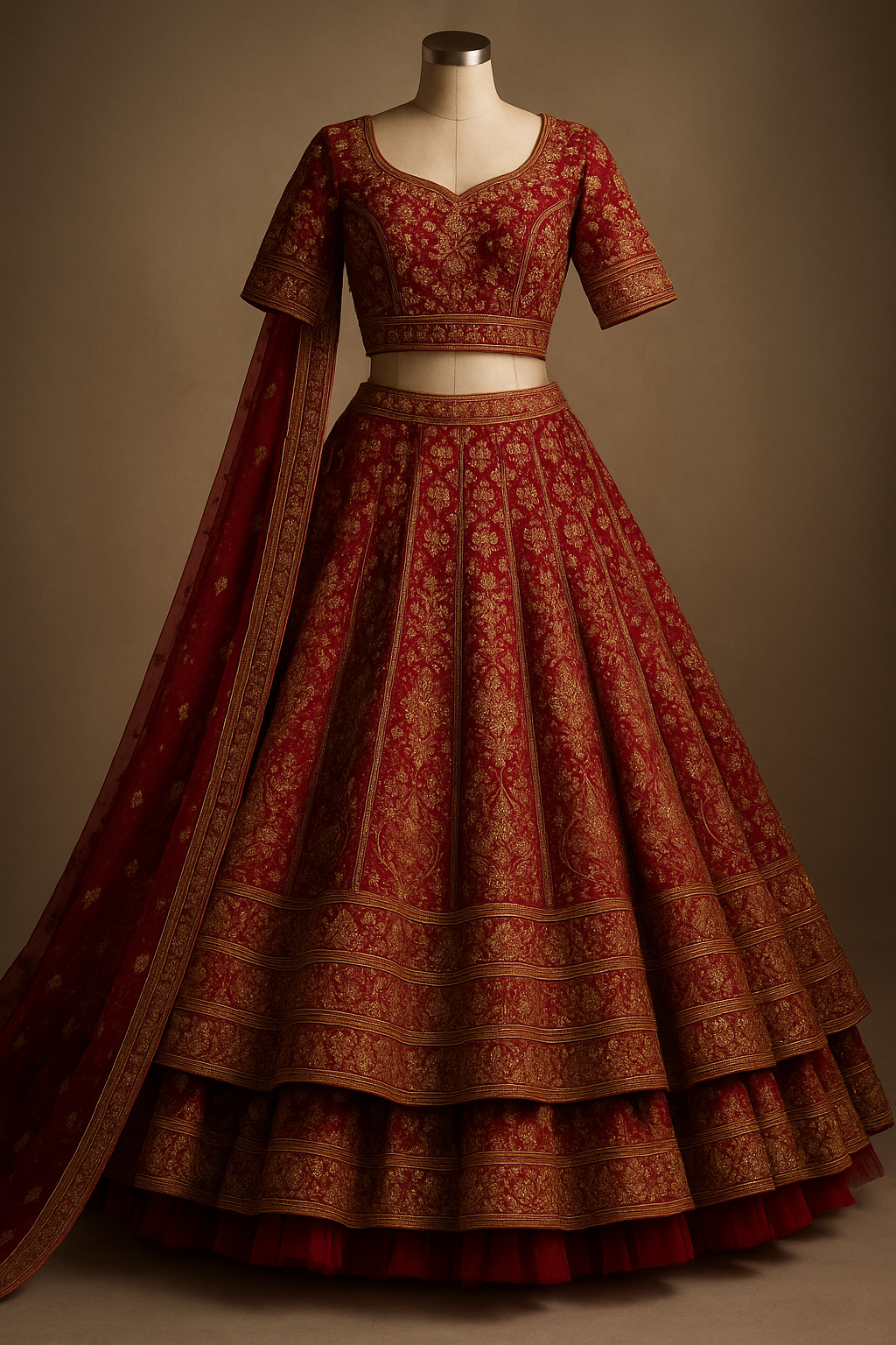 AI Generated - Heavy Bridal Lehenga Stitching