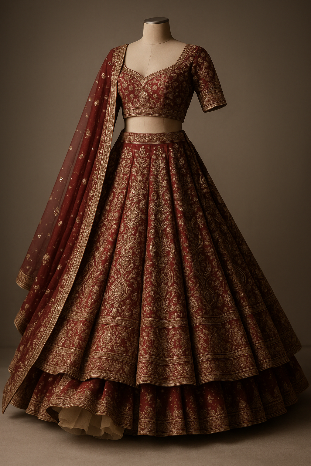 AI Generated - Heavy Bridal Lehenga Stitching