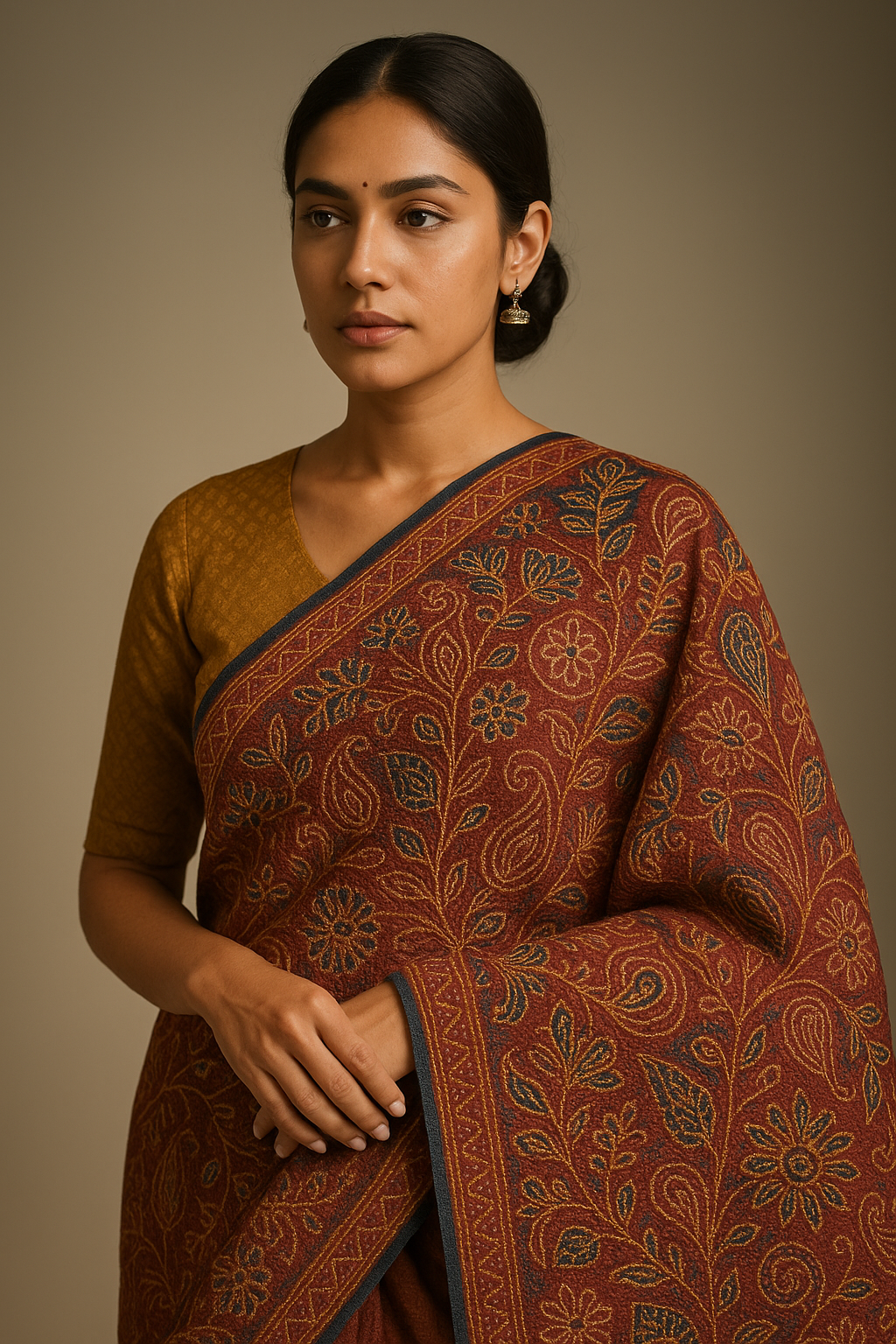 AI Generated - Kantha Work (Bengali Running Stitch)