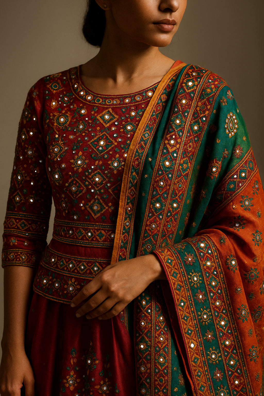 AI Generated - Mirror Work (Rajasthani/Gujarati)