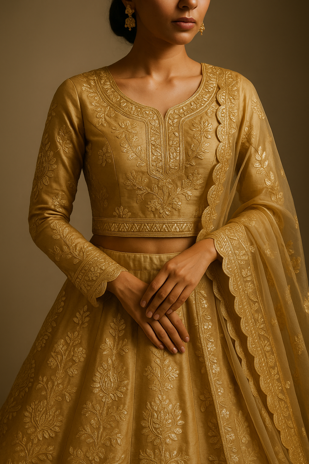 AI Generated - Gota Patti Work (Ribbon Embroidery)